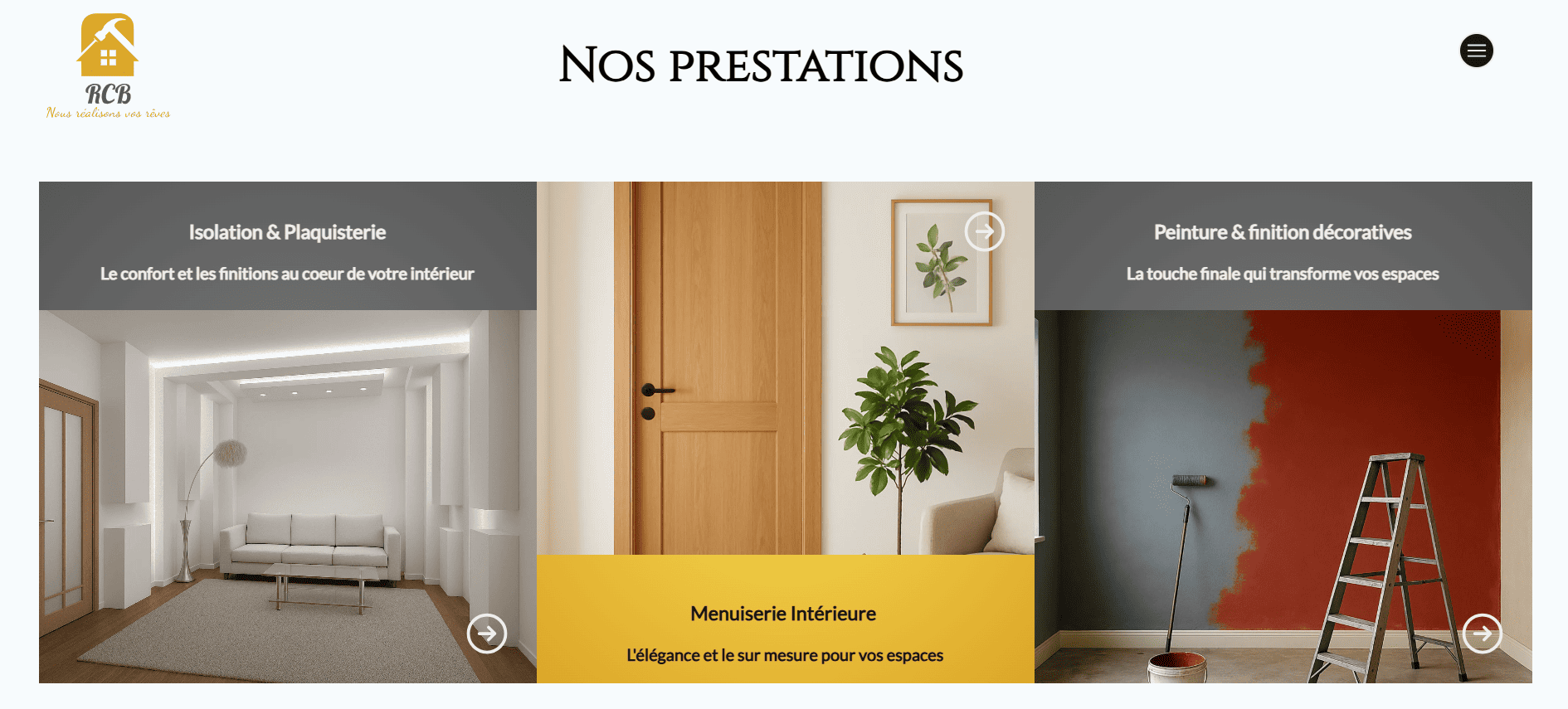 Une capture d'écran d'un site web